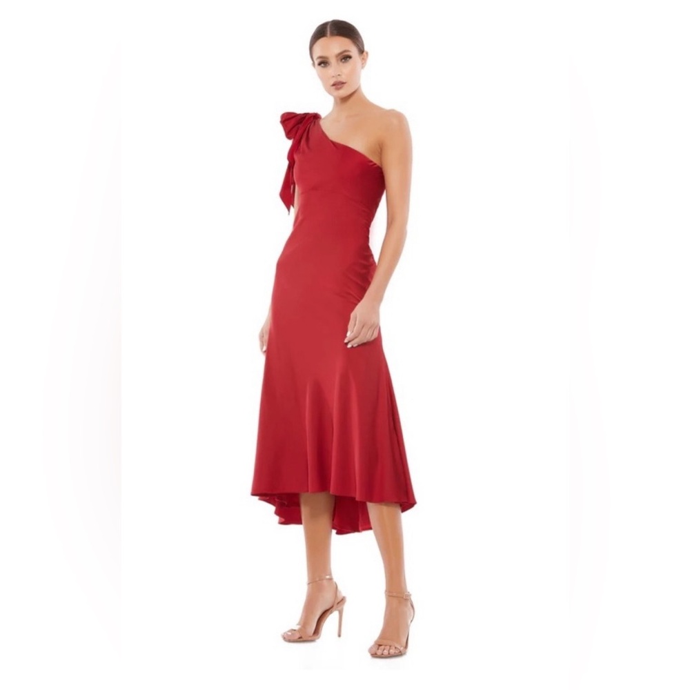 Mac Duggal SATIN ONE SHOULDER MIDI
DRESS 55387
